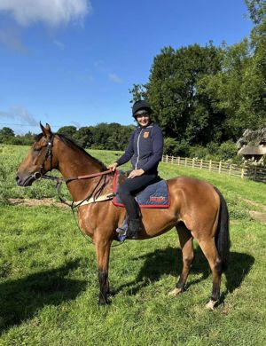 Ruth Mcloughlin on horseback